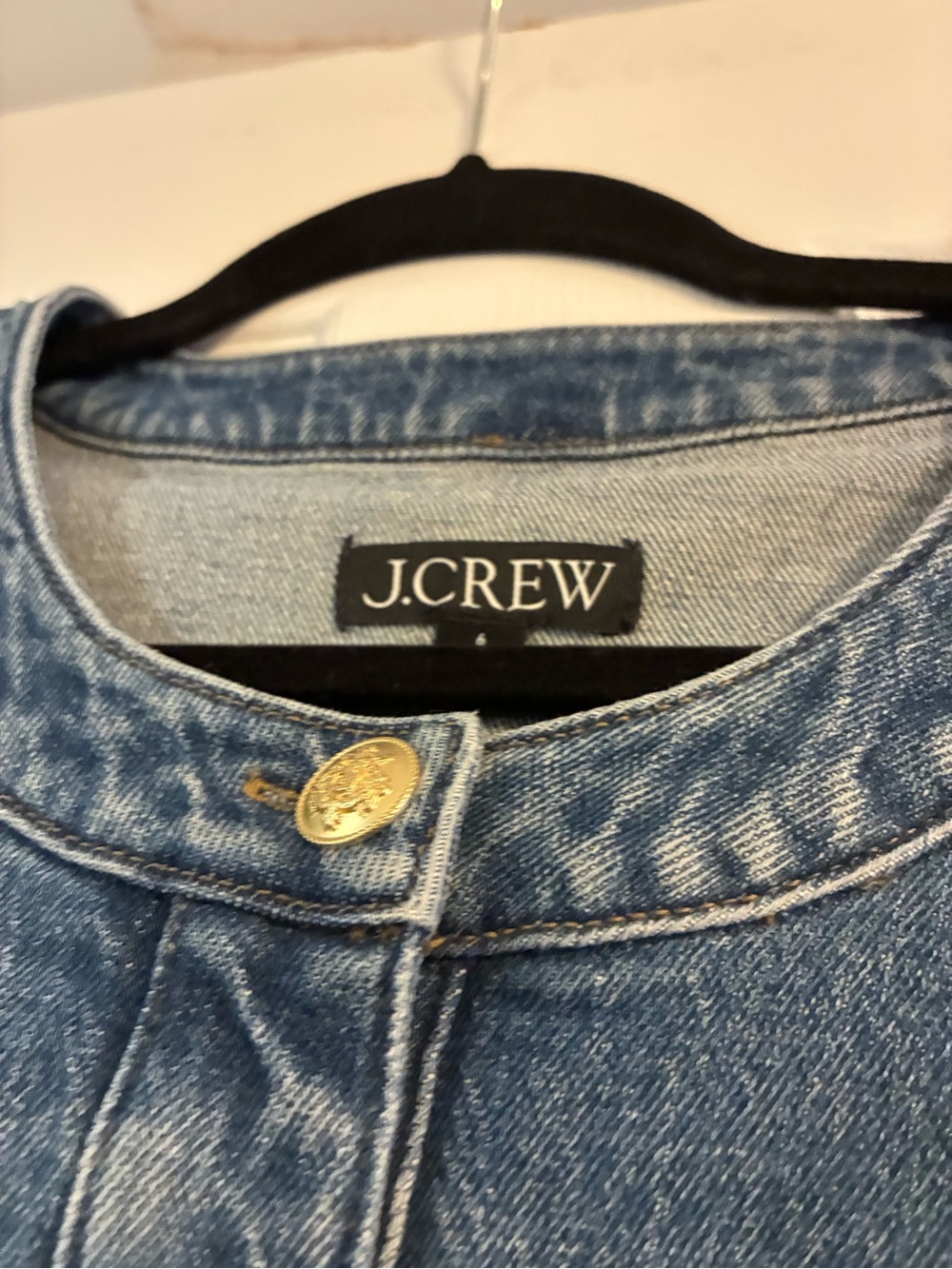 J. Crew Cropped Denim Jacket - Picture 2 of 3